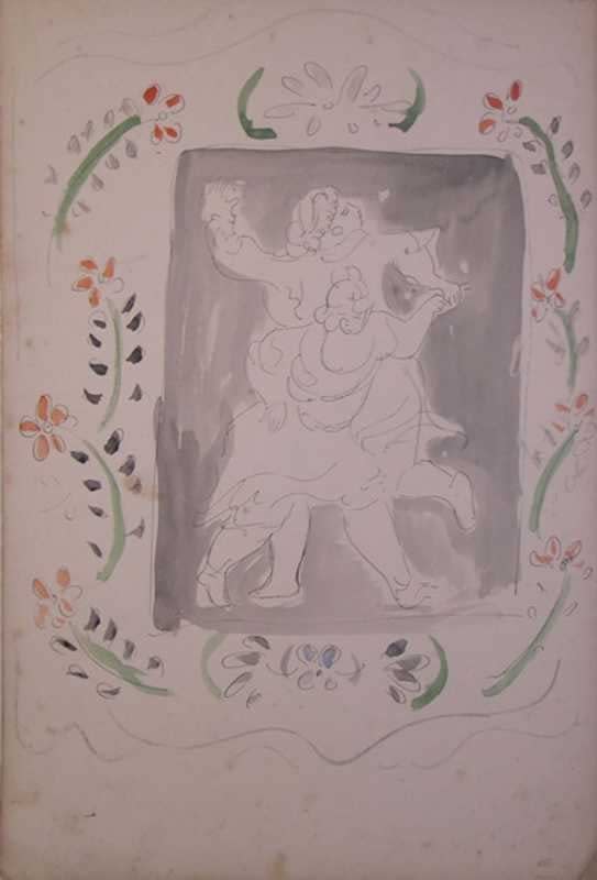 Mariano Rodriguez, Mujeres danzando con orla de flores, 1943