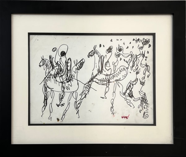 Purvis Young Fighting for peace, N.D. Mixed media on paper 11 1/4 x 17 1/4 in 28.6 x 43.8 cm