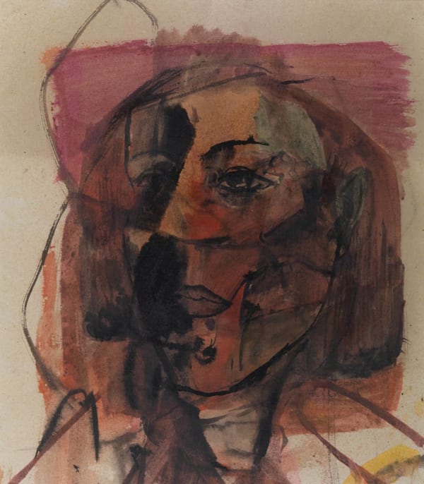 George Fullard Head, 1960 Ink & wash 43 x 37 cm 16 7/8 x 14 5/8 in Unique