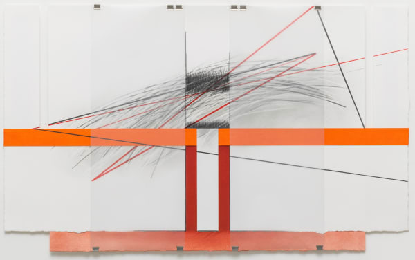 Ann Christopher RA Following Lines -8, 2019 Mixed Media 64.5 x 101.5 cm framed 25 3/8 x 40 in framed Unique