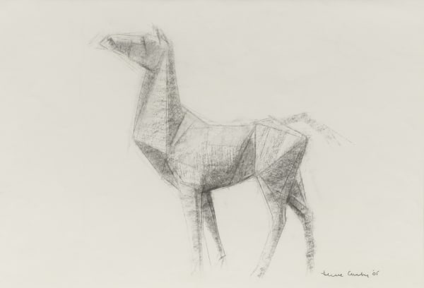Terence Coventry Horse, 2005 Charcoal on paper 71.5 x 97 cm framed 28 1/8 x 38 1/4 in Unique