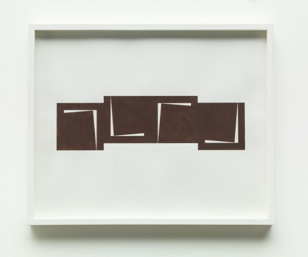John Carter RA Study: Displacement, Horizontal Format II, 2019 Acrylic on paper 40 x 49 cm 15 3/4 x 19 1/4 in Unique