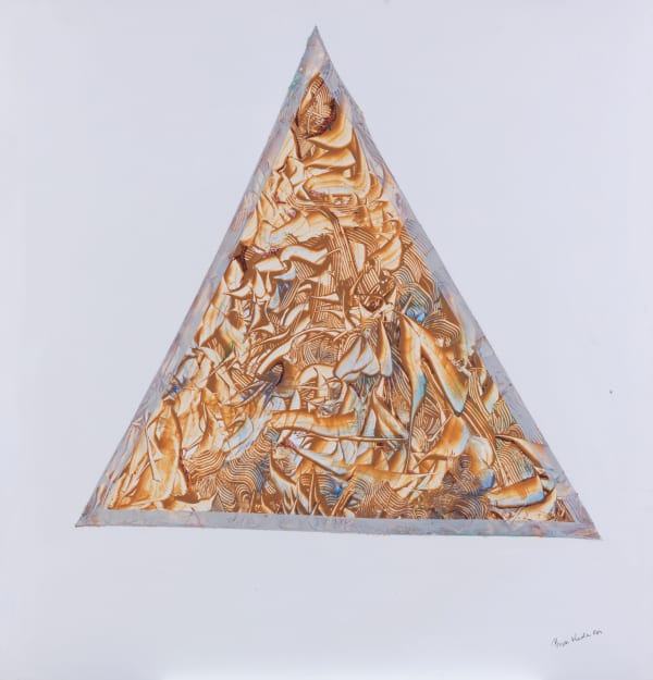 Bryan Kneale RA Land, 2020 Acrylic on styrene 103 x 103 cm (Framed) 40 1/2 x 40 1/2 in Unique