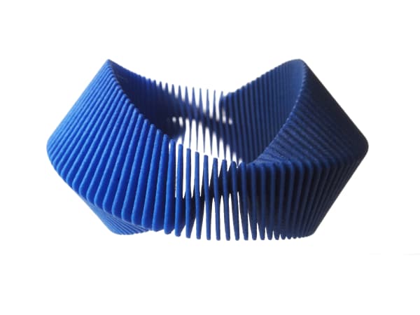 Tri Flexible Statement Bangle (Blue)