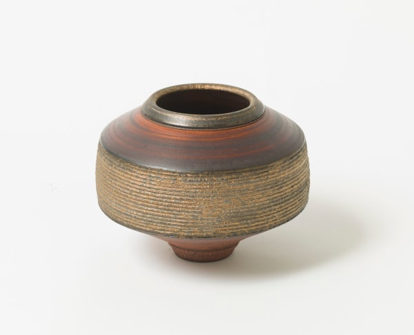 Jason Wason Red and Gold Jar Ceramic 8 x 20.5 x 20.5 cm 3 1/8 x 8 1/8 x 8 1/8 in Unique