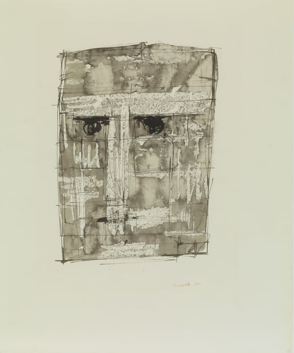 Lynn Chadwick Watcher, 1960 Ink, wash and wax resist 58.5 x 49.5 cm (Framed) 23 1/8 x 19 1/2 in Unique