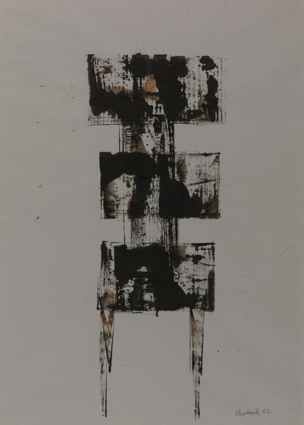 Lynn Chadwick Watcher, 1962 Ink & Monoprint 78.5 x 62.5 cm (Framed) 30 7/8 x 24 5/8 in Unique