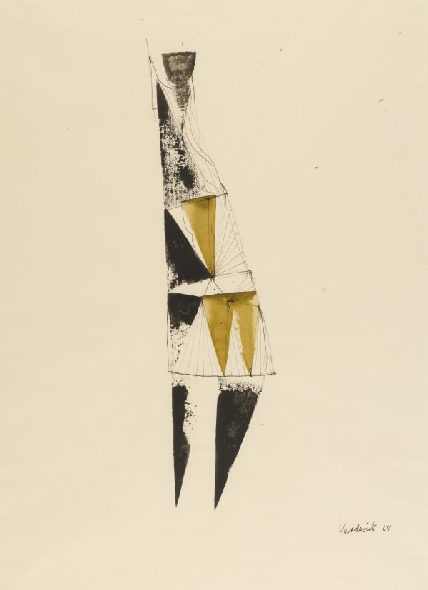 Lynn Chadwick Untitled, 1968 Ink & Monoprint 83 x 65 cm (Framed) 32 5/8 x 25 5/8 in Unique