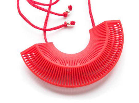 Phase Sweep Necklace (Red), 2016