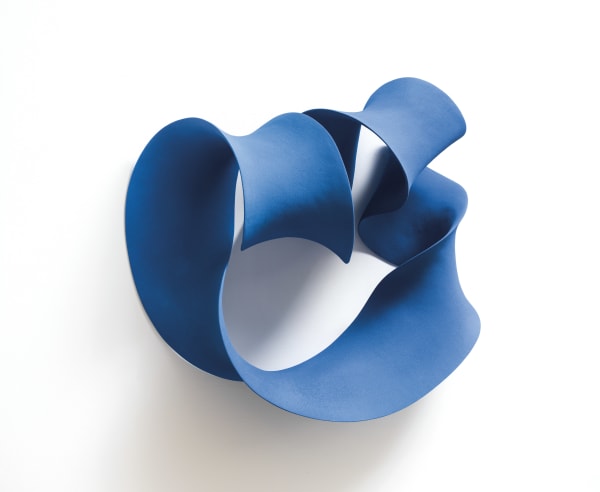 Blue Folded Form (Wall), 2019