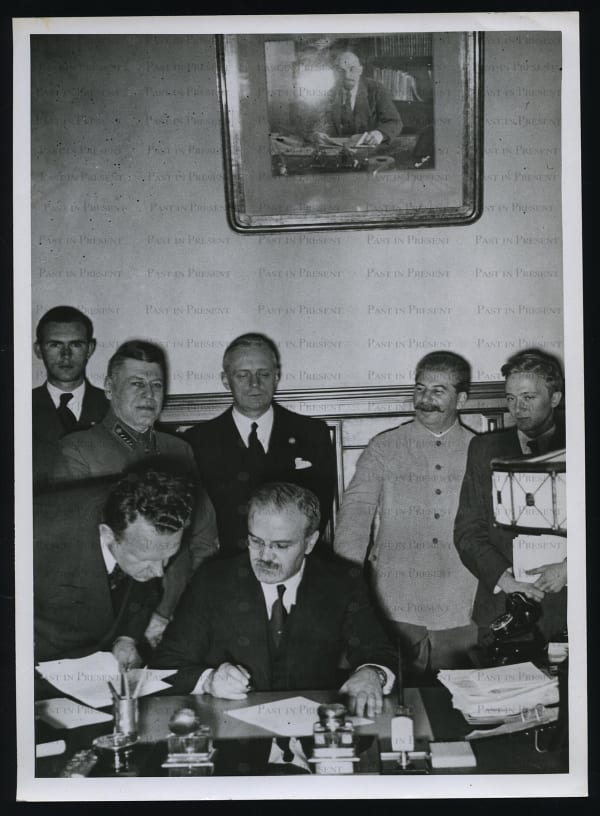 "Molotov-Ribbentrop Pact - Beginning of Global Catastrophe"Molotov Signs Non Aggression Pact Kremlin Moscow USSR, 23rd of August, 1939