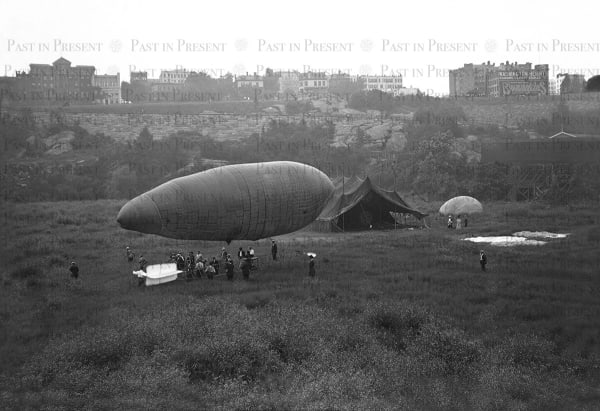 Aviation Pioneer Pilot Roy Knabenshue Christened "Wizard of the Air” Preparing His Toledo 2 Airship For The First Ever Flight Over New York City, 1905