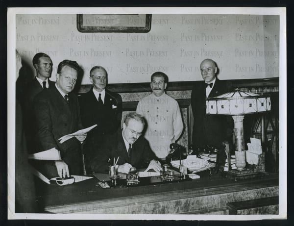 "Molotov-Ribbentrop Pact - Beginning of Global Catastrophe"Molotov Signs Non Aggression Pact Kremlin Moscow USSR, 23rd of August, 1939