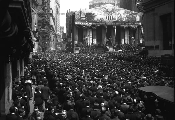 WWI War Effort Liberty Bond Rally NYC , 1918