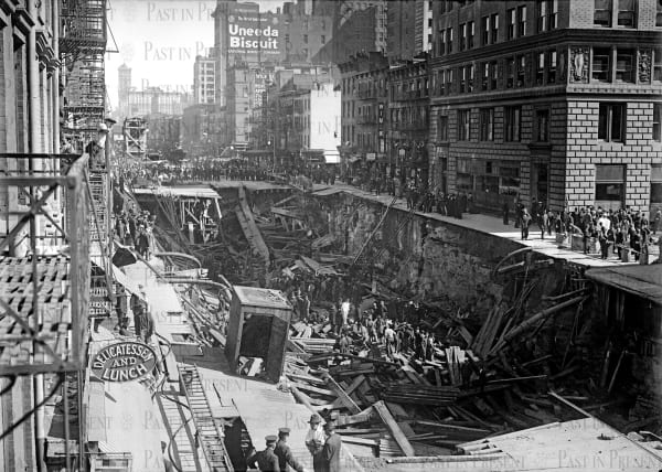 Seventh Avenue Torn Open — The 1915 New York Subway Explosion and Street Collapse, 1915