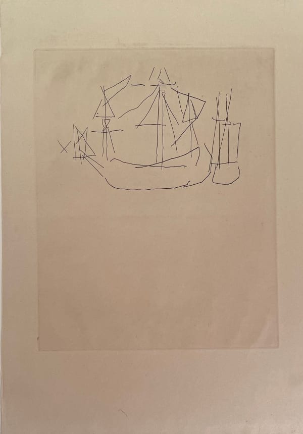 Nicolas de Stael, Boat Etchng from 'Tombeau D'Hercules " Seghers', 1953-54