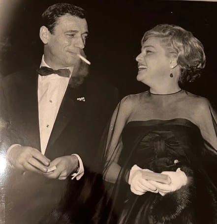 Claude Schwartz, Simone Signoret and Yves Montand - Cannes Festival , 1959