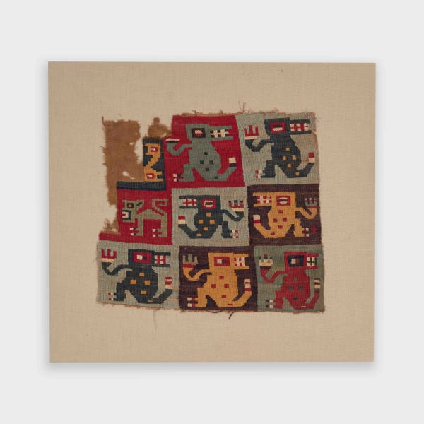 Huari Culture, Huari Textile Panel with Feline/Reptilian Figures, Circa. 800 AD