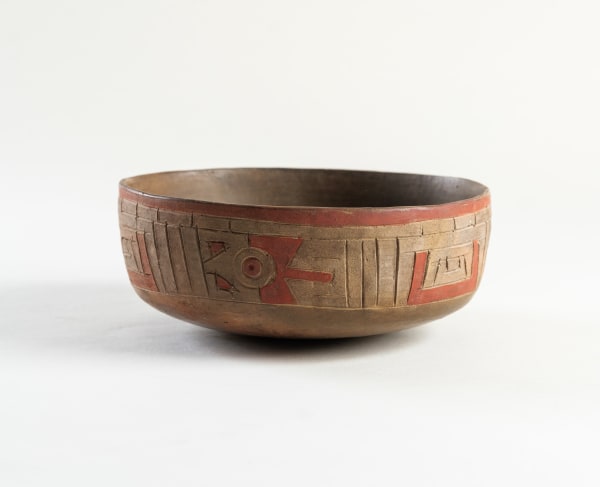 Paracas Culture, Geometric Decorated Bowl, Circa. 600 - 300 BC