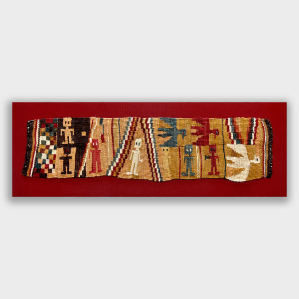 Sihuas Culture, Nazca/Sihuas/Pucara Textile fragment with figures, Circa. 0 - 300 AD