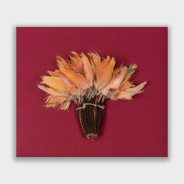 Nazca Culture, Feather headdress (Salmon Pink), Circa. 400AD