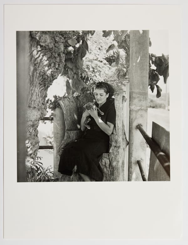 Dora Maar, Inès Sassier in an Olive Tree Trunk Armchair - Hôtel Vaste Horizon Mougins (Inès Sassier dans un Fauteuil en Tronc D’Olivier - Hôtel Vaste Horizon Mougins) Summer 1937, 2022
