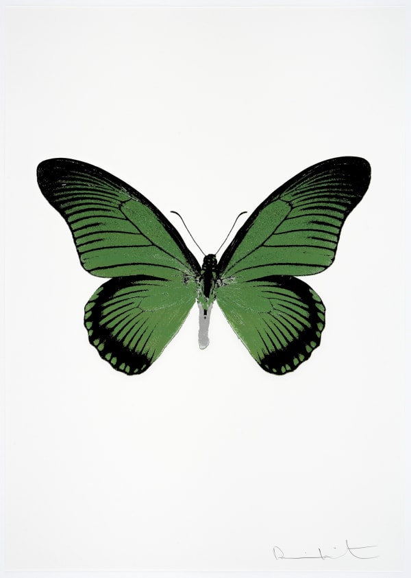 Damien Hirst The Souls IV - Leaf Green/Raven Black/Silver Gloss, 2010 3 colour foil block on 300gsm Arches 88 archival paper. Signed and numbered. Published by Paul Stolper and Other Criteria 72 x 51cm OC7980 / 1418-3 Edition of 15