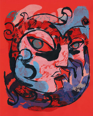 Petra Börner, Heat, Face Paint (hand), 2024