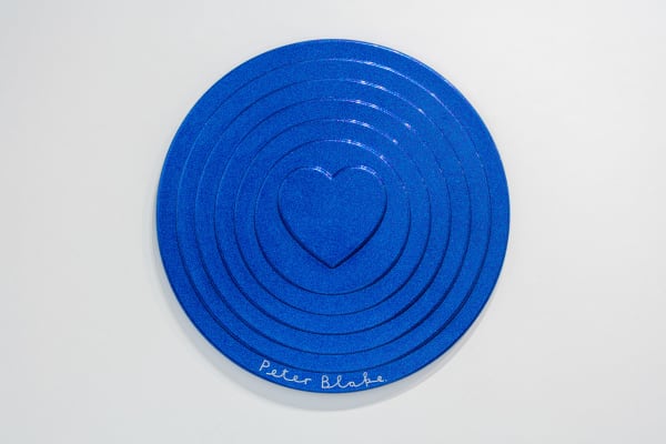 Peter Blake, Dark Blue Target (Metal Flake), 2017
