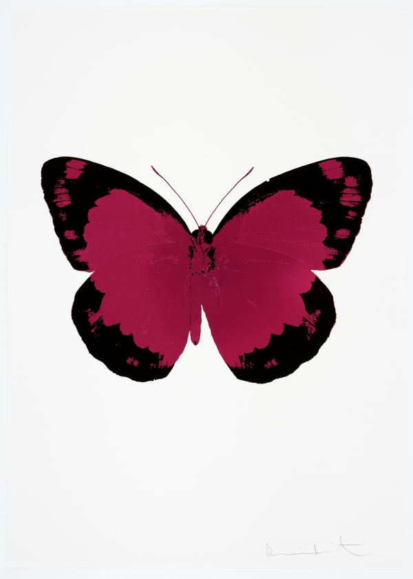 Damien Hirst, The Souls II - Fuchsia Pink/Raven Black/Blind Impression, 2010