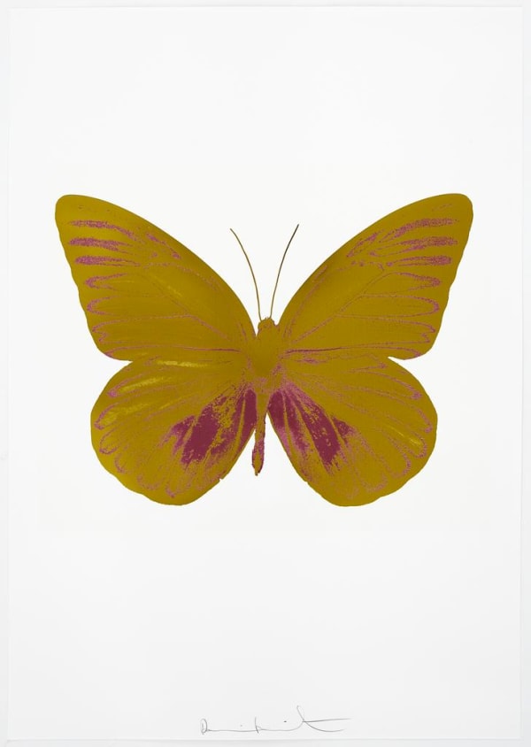 Damien Hirst The Souls I - Oriental Gold/Loganberry Pink, 2010 2 colour foil block on 300gsm Arches 88 archival paper. Signed and numbered. Published by Paul Stolper and Other Criteria 72 x 51cm OC7788 / 659-51 Edition of 15