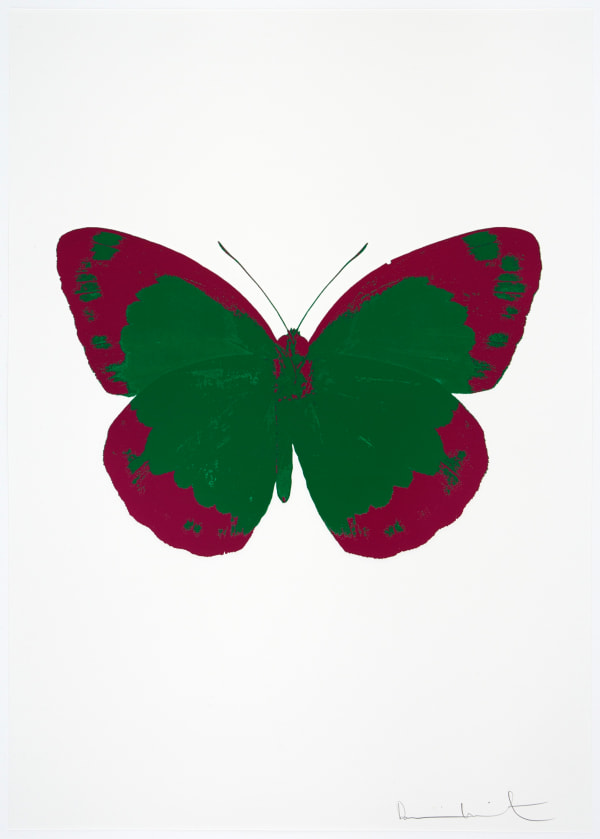 Damien Hirst The Souls II - Emerald Green/Fuchsia Pink/Blind Impression, 2010 2 colour foil block on 300gsm Arches 88 archival paper. Signed and numbered. Published by Paul Stolper and Other Criteria 72 x 51cm OC7855 / 658-38 Edition of 15