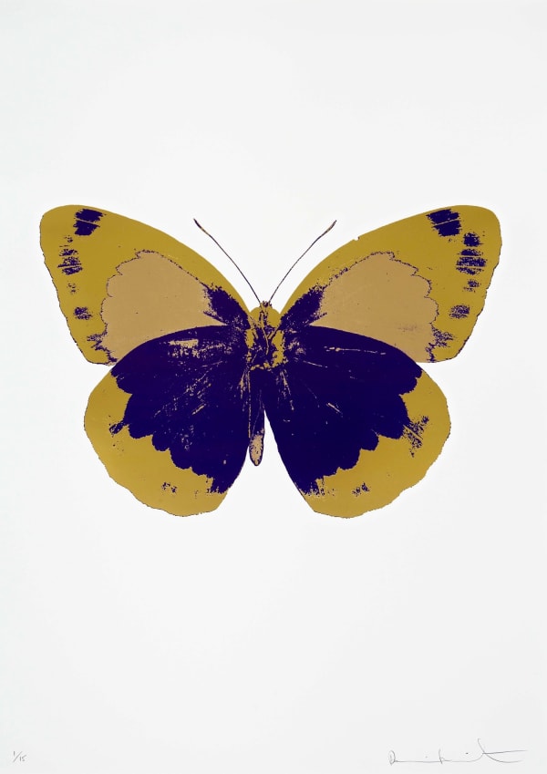Damien Hirst The Souls II - Imperial Purple/Oriental Gold/Hazy Gold, 2010 3 colour foil block on 300gsm Arches 88 archival paper. Signed and numbered. Published by Paul Stolper and Other Criteria 72 x 51cm OC7887 / 658-70 Edition of 15