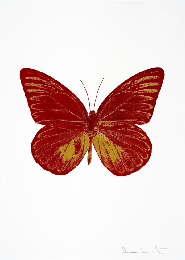 Damien Hirst, The Souls I - Chilli Red/Oriental Gold, 2010