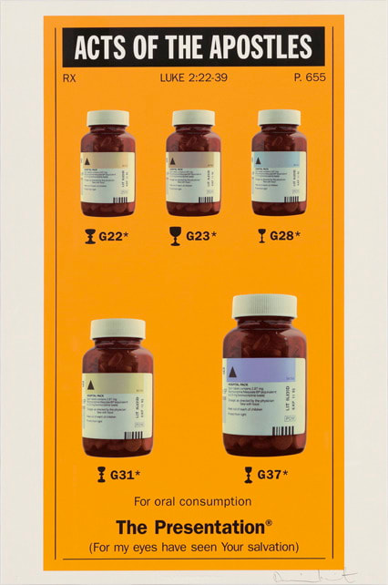 Damien Hirst XIII Jesus is Taken Down From the Cross The Presentation (For my eyes have seen Your salvation, 2005 Silkscreen on Somerset satin 410gsm 100 x 66.7cm Edition of 80 Signed and numbered. Published by Paul Stolper and Other Criteria