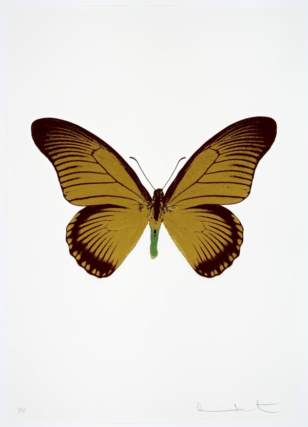 Damien Hirst The Souls IV - Oriental Gold/Burgundy/Leaf Green, 2010 3 colour foil block on 300gsm Arches 88 archival paper. Signed and numbered. Published by Paul Stolper and Other Criteria 72 x 51cm OC8008 / 1418-31 Edition of 15