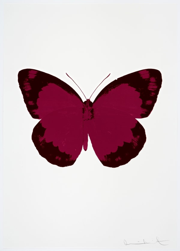Damien Hirst The Souls II - Fuchsia Pink/Burgundy/Blind Impression, 2010 2 colour foil block on 300gsm Arches 88 archival paper. Signed and numbered. Published by Paul Stolper and Other Criteria 72 x 51cm OC7893 / 658-76 Edition of 15
