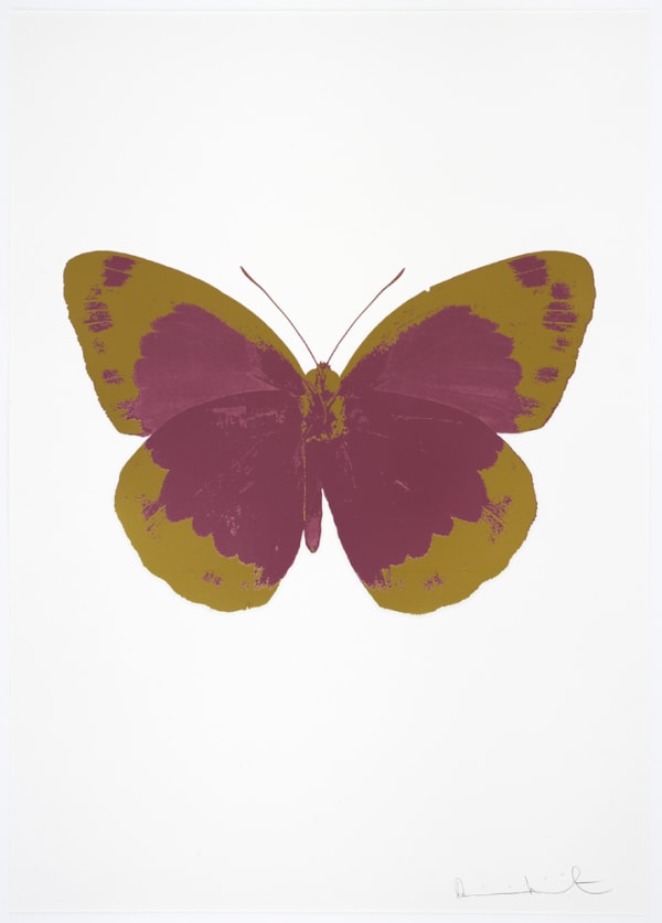 Damien Hirst The Souls II - Loganberry Pink/Oriental Gold/Blind Impression, 2010 2 colour foil block on 300gsm Arches 88 archival paper. Signed and numbered. Published by Paul Stolper and Other Criteria 72 x 51cm OC7820 / 658-3 Edition of 15