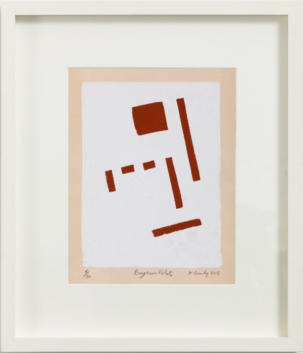 Keith Coventry Bayham Estate, 2015 Linocut on paper 24 x 18.5 cm Edition of 20 Signed, numbered, titled and dated