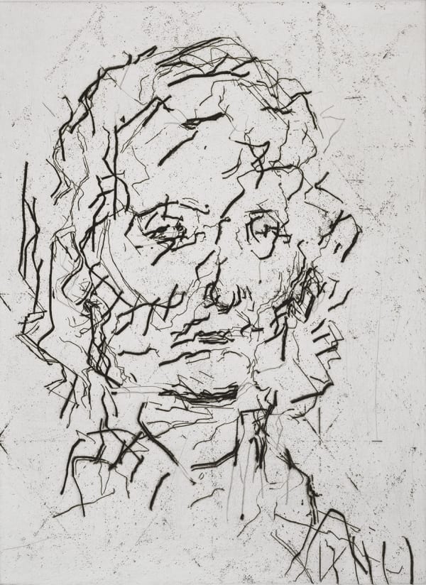 Frank Auerbach Jake, 2006 Etching and aquatint with engraving 63 x 50 cm / 24.8 x 19.7 in Framed 72.5 x 60 cm / 28.5 x 23.5 in Edition 39/40 Signed, numbered and titled