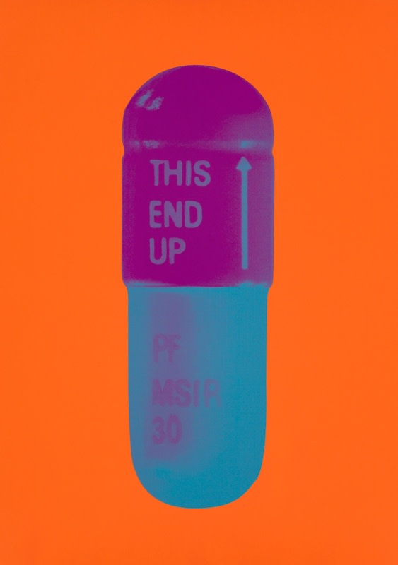Damien Hirst, The Cure - Bright Orange/Orchid/Air Force Blue, 2014