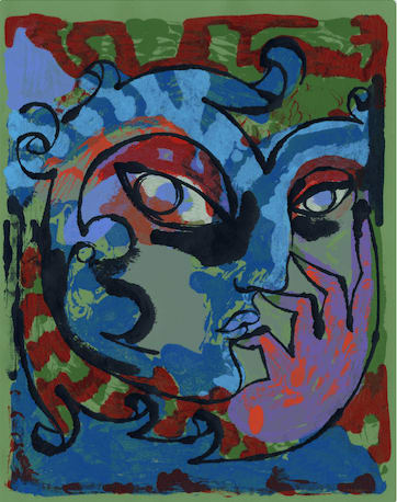 Petra Börner, Bluebrow, Face Paint (hand), 2024