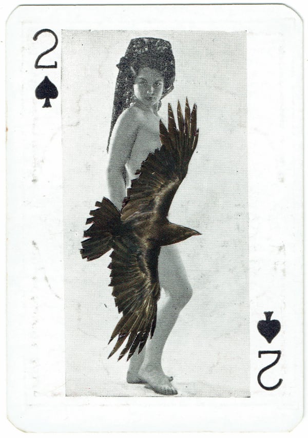 Sarah Hardacre, Two of Spades Raven, 2016