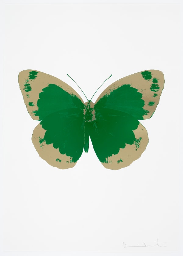 Damien Hirst The Souls II - Emerald Green/Cool Gold/Blind Impression, 2010 2 colour foil block on 300gsm Arches 88 archival paper. Signed and numbered. Published by Paul Stolper and Other Criteria 72 x 51cm OC7824 / 658-7 Edition of 15