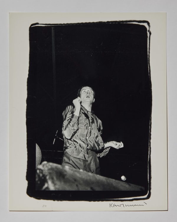 Kevin Cummins, Ian Curtis, Queen’s Hall, Leeds, 8 September 1979