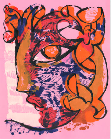 Petra Börner, Triko, Face Paint (profile), 2024