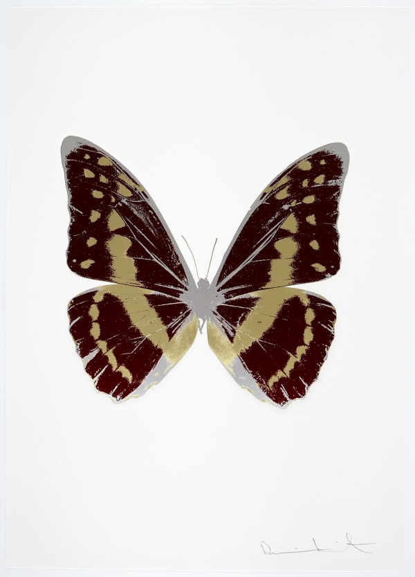 Damien Hirst, The Souls III - Burgundy/Cool Gold/Silver Gloss, 2010