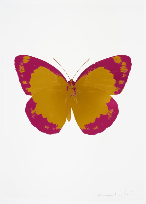 Damien Hirst The Souls II - Paradise Copper/Fuchsia Pink/Blind Impression, 2010 2 colour foil block on 300gsm Arches 88 archival paper. Signed and numbered. Published by Paul Stolper and Other Criteria 72 x 51cm OC7837 / 658-20 Edition of 15