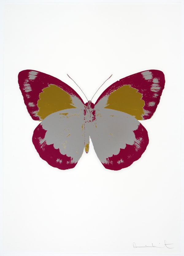 Damien Hirst The Souls II - Silver Gloss/Fuchsia Pink/Oriental Gold, 2010 3 colour foil block on 300gsm Arches 88 archival paper. Signed and numbered. Published by Paul Stolper and Other Criteria 72 x 51cm OC7880 / 658-63 Edition of 15