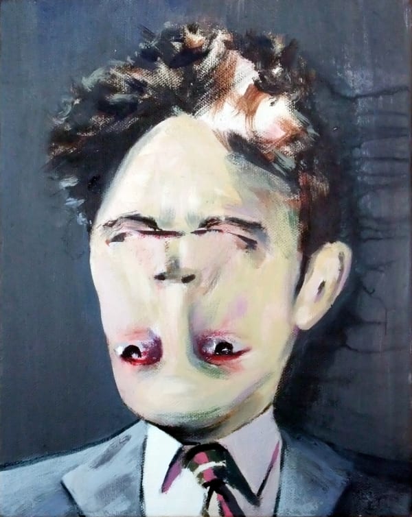 Darren Coffield Cocteau, 2011 Acrylic on canvas 23 x 19 cm Signed by the artist en verso